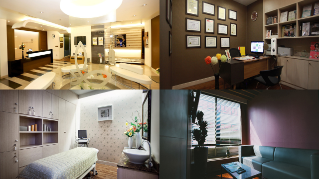 TAE Plastic Surgery Clinic in Busan, Korea, showing the reception area, consultation rooms, treatment spaces, and comfortable patient facilities.