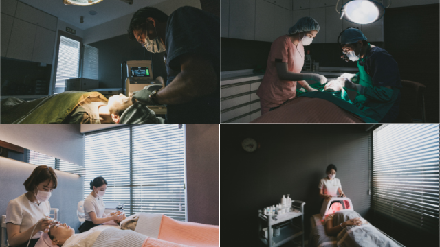 БНСУ-ын Бүсан хот дахь TAE Plastic Surgery Clinic-ийн эмчилгээний өрөөнүүдэд XERF болон бусад гоо заслын эмчилгээ хийлгэж буй өвчтөнүүд.