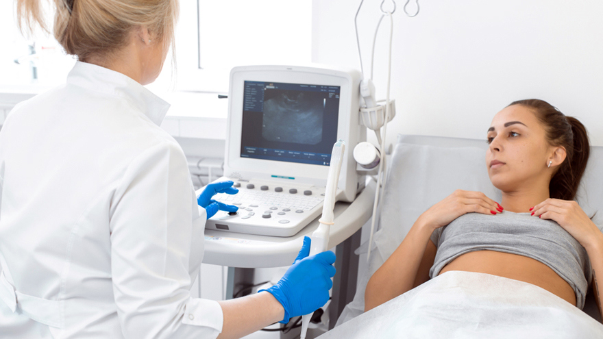 High-resolution transvaginal ultrasound