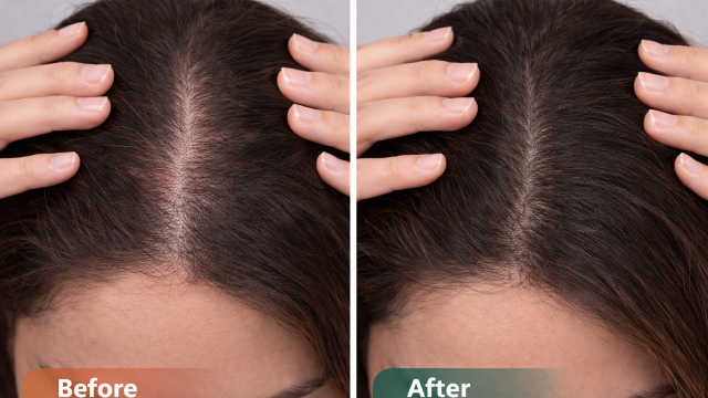 Stress-Related Hair Loss P before and after