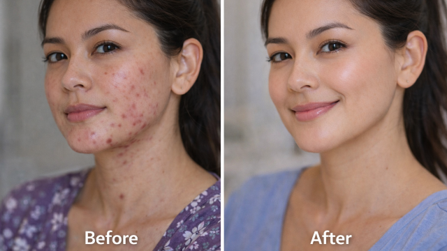 Inflammatory Acne before and after