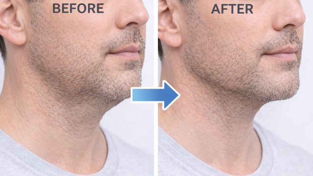 Jawline Definition  before and after