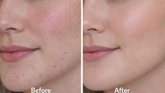 Post-Acne Texture before and after