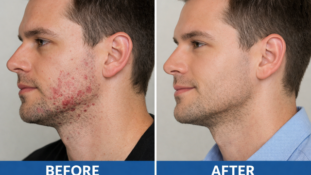 Acne-Related Red Marks before and after