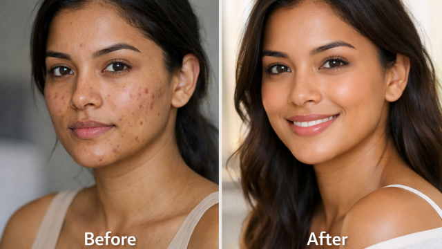 Hyperpigmentation before and after