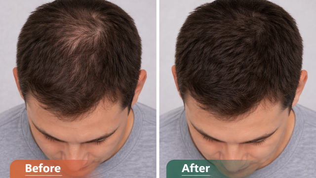 Gradual Hair Thinning  before and after