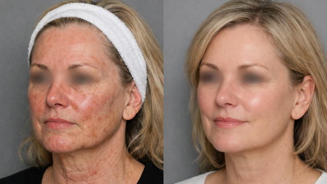 Before and After Image of Persistent Pigmentation.