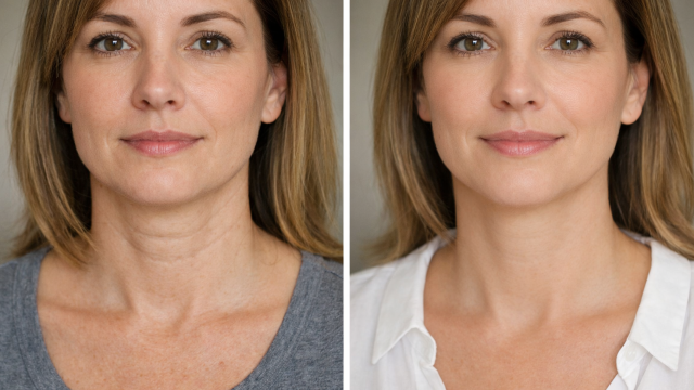 Before and After Image of Neck Rejuvenation