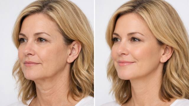 Before and After Image of Lifting for face