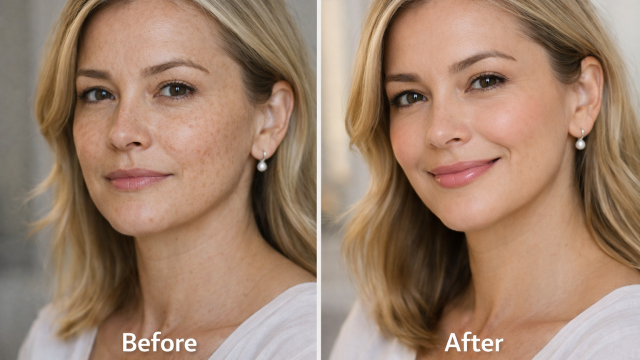 Sun Spot Treatment  before and after