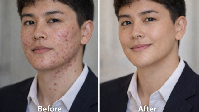 Adult Acne before and after