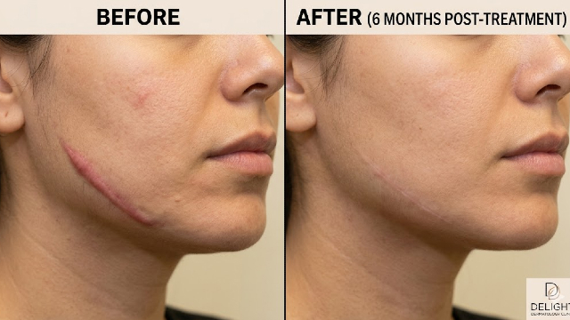 Facial Scar Revision before and after