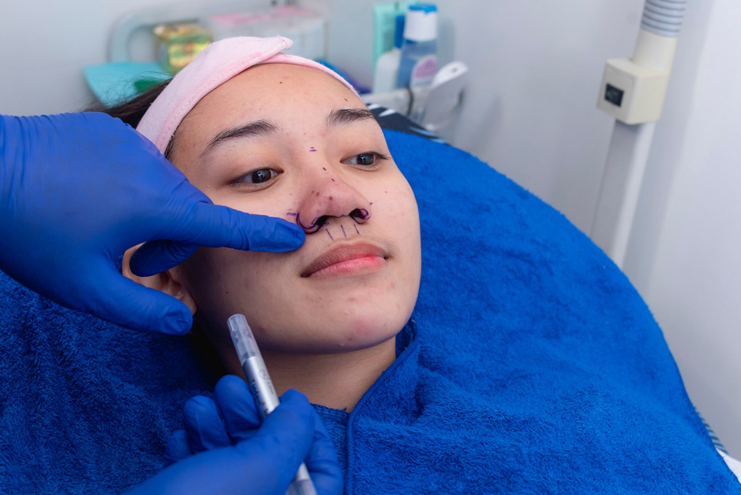 Cirugía de reducción de orificios nasales